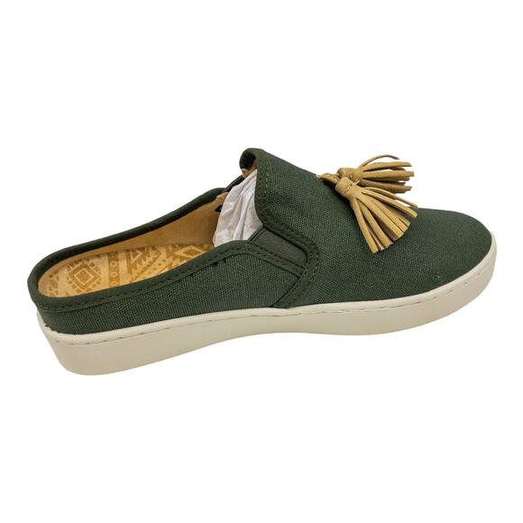 New Spenco Women's Hunter Green Mule Celine Canvas Tassel Accent Slides 8 - Picture 4 of 12